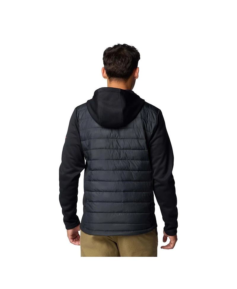 Columbia Men's Black Georgia Bulldogs Out-Shield Hybrid Full-Zip Hoodie Jacket