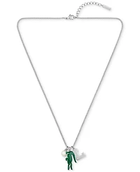 Lacoste Gold-Tone Umpire Green Crocodile Pendant Necklace, 23-2/3" + x" extender