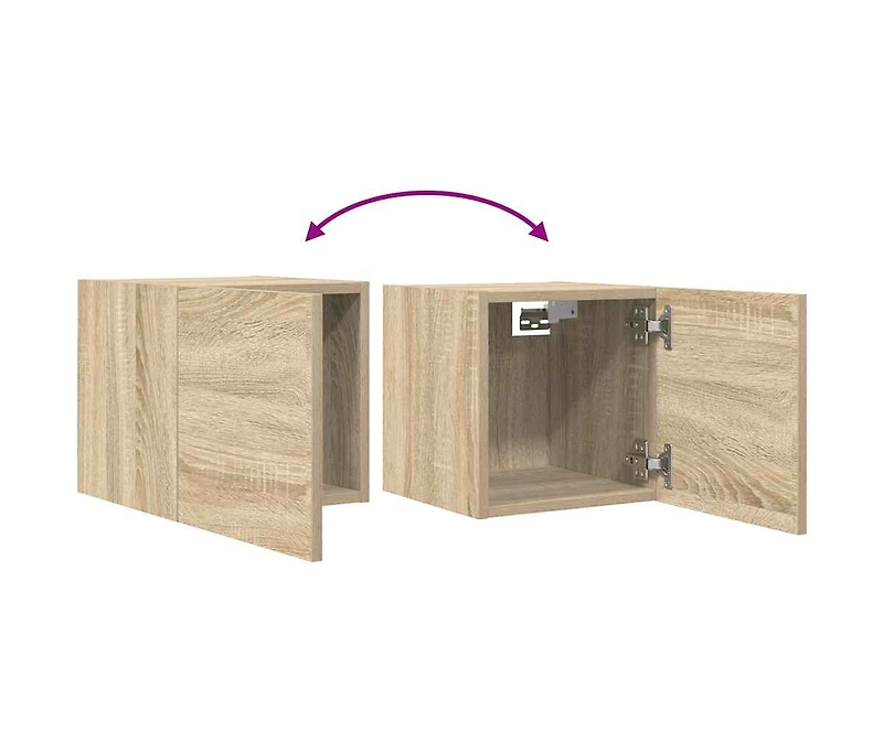 Wall Mounted Tv Stands 2 pcs Sonoma Oak 12"x11.8"x11.8"
