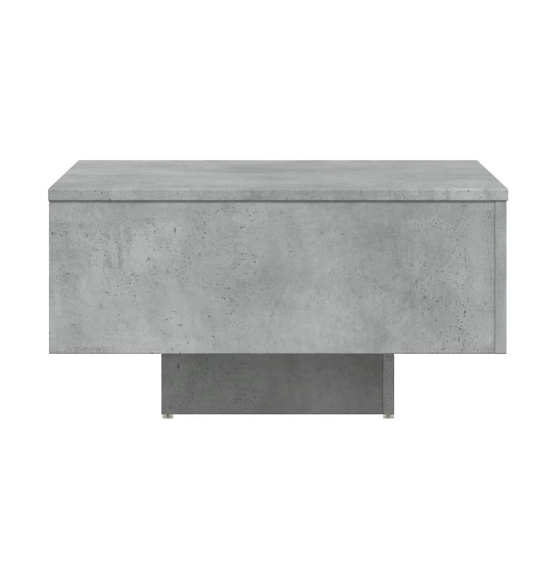 Coffee Table Concrete Gray 23.6"x23.6"x12.4" Engineered Wood