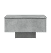 Coffee Table Concrete Gray 23.6"x23.6"x12.4" Engineered Wood