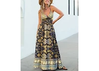 Cupshe Women's Mixed Paisley Boho Maxi Beach Dress