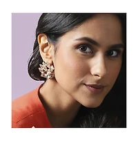 Crystal Spiral Stud Earrings