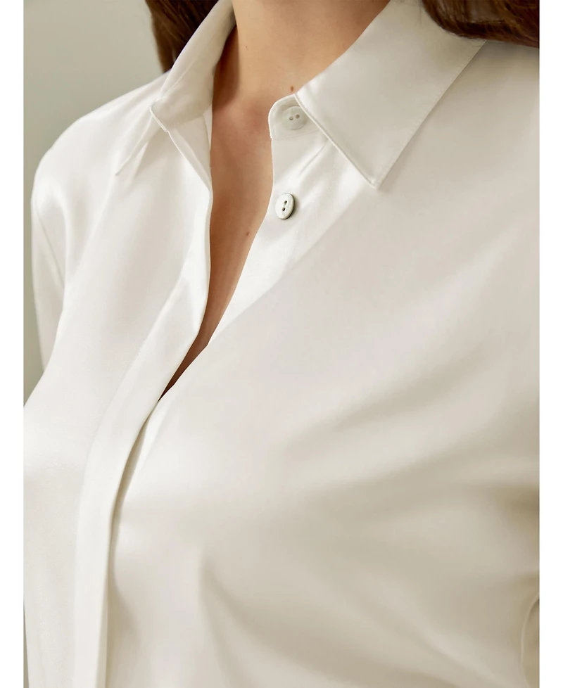 Lilysilk Women's Elegant Silhouette Silk Shirt