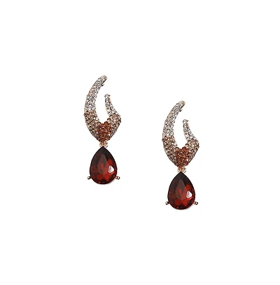 Crystal Pear Drop Earrings