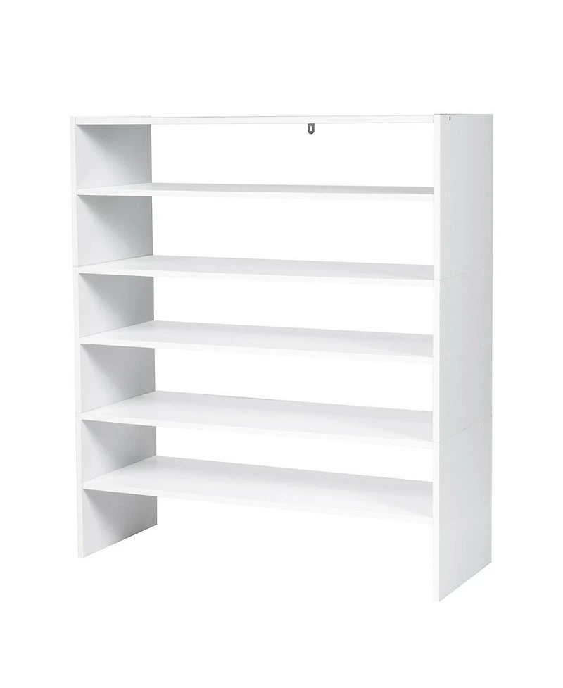 Gouun 3 Pieces 31-Inch Stackable Multi-Shape Shoe Rack