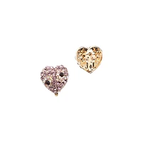 Crystal Heart Stud Earrings