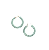 Beaded Cluster Hoop Earrings