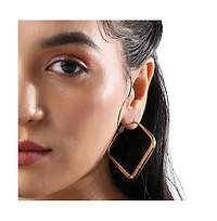 Minimal Diamond Hoop Earrrings