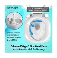 SereneLife Outdoor Portable Toilet With Carry Bag & Waste Level Indicator