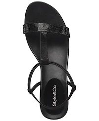 Style & Co Women's Mulan Embellished Wedge Sandals, Created Macy's