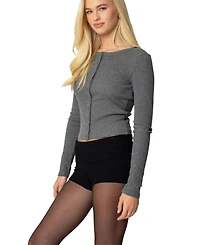 Edikted Womens Shilo Ribbed Cardigan