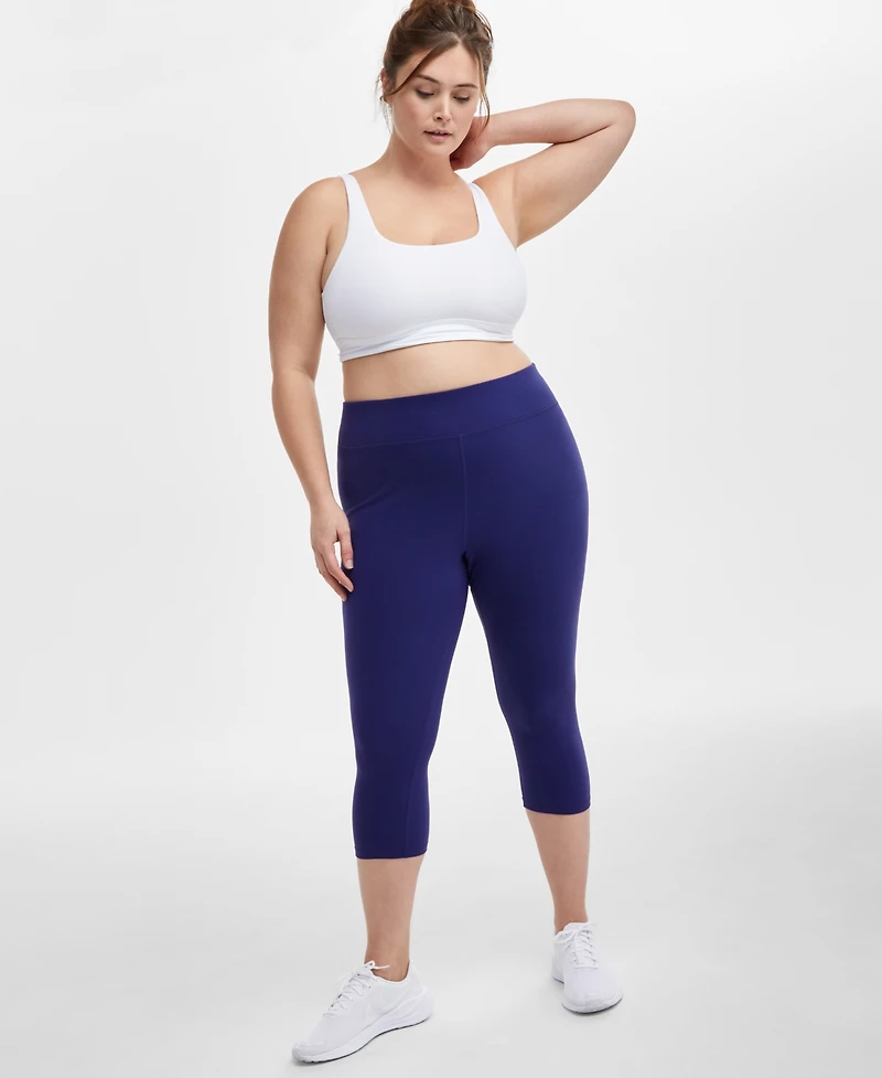 Id Ideology Plus Size Soft Cropped Leggings, Exclusively at Macy's
