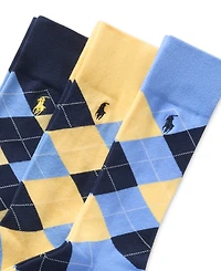 Polo Ralph Lauren Men's 3-Pack Argyle Dress Socks