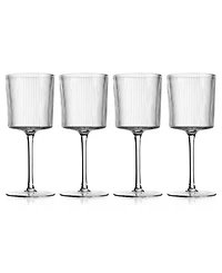 Godinger Sullivan Street Fluted Red Wine Glasses, Set of 4