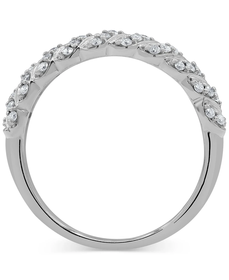 Diamond Diagonal Row Band (1/4 ct. t.w.) in 14k White Gold