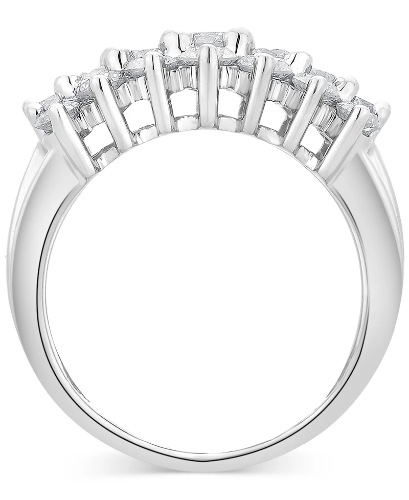 Diamond Four Row Statement Ring (3 ct. t.w.) in 14k White Gold