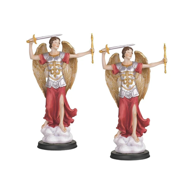 Fc Design "2-pc Set" 12"H Archangel Michael Statue Saint Michael The Strongest Angel Holy Figurine Statue Ornament Home Room Office Decor and Perfect