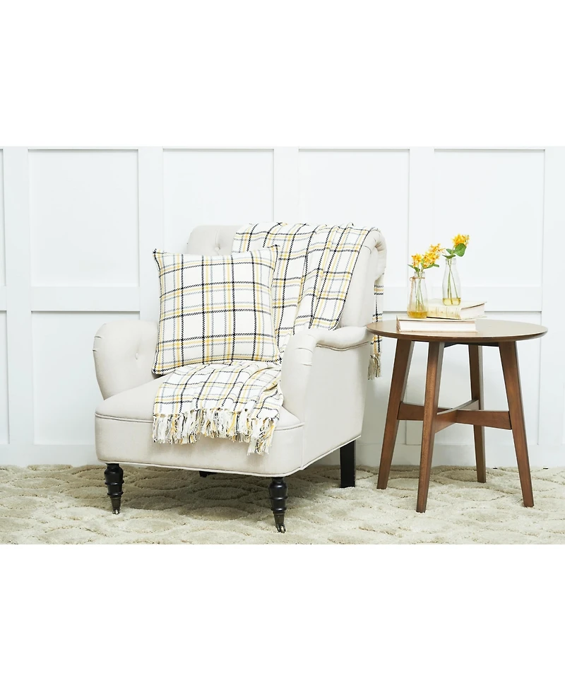 Honey Bee Plaid Throw