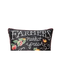 Farmers Market Chalk Light-Up Led 18" x 18" Throw Pillow