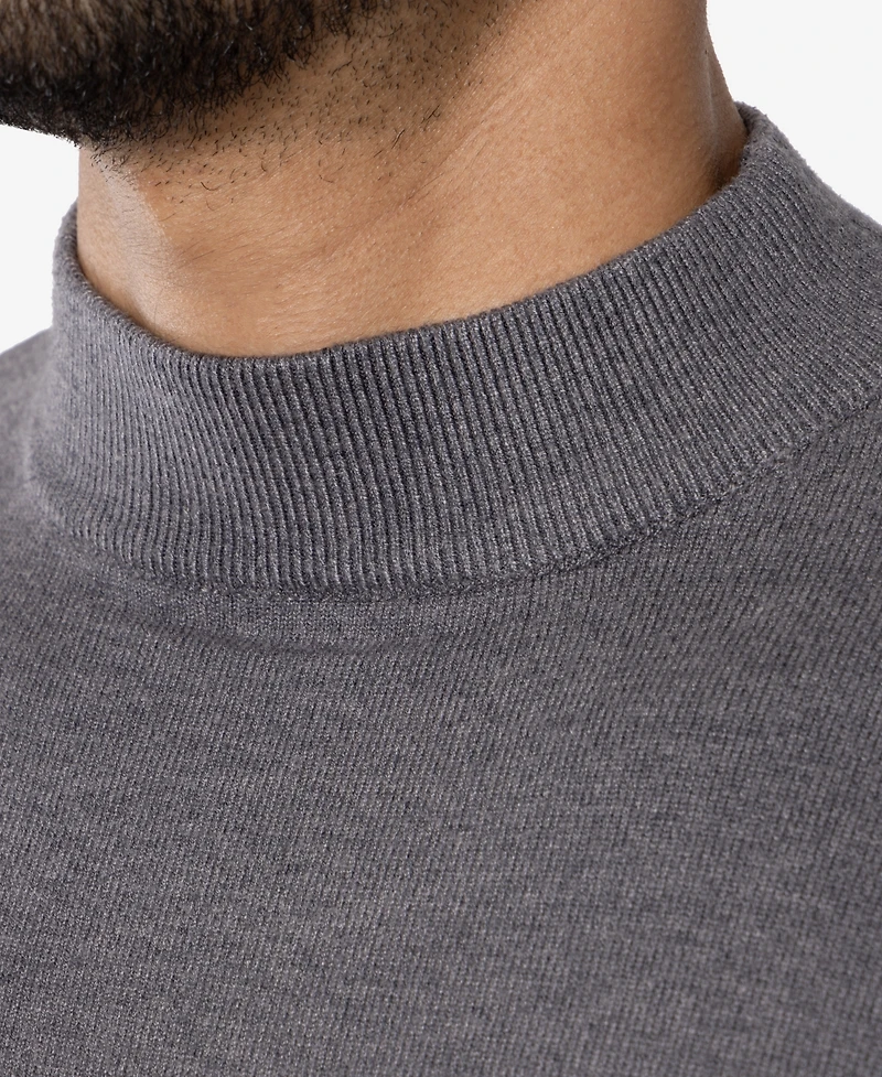 X-Ray Men's Basice Mock Neck Midweight Pullover Sweater