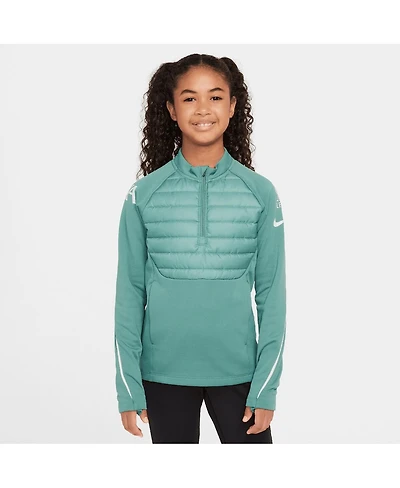 Nike Big Boys and Girls Teal Liverpool 2024/25 Academy Drill Quarter-Zip Top