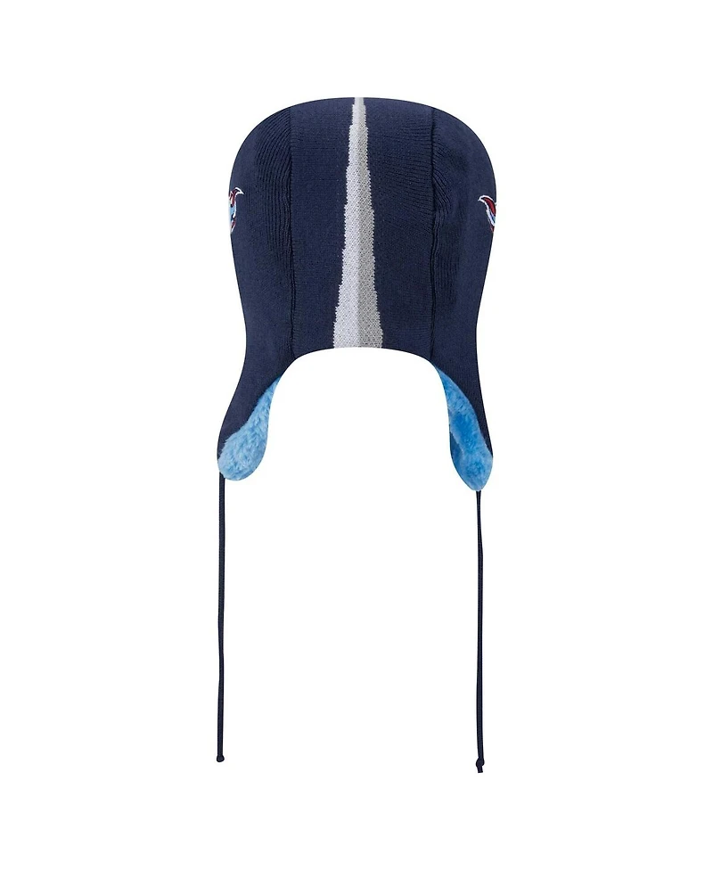 New Era Men's Navy Tennessee Titans Helmet Head Trapper Knit Hat
