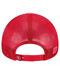 New Era Big Boys and Girls Scarlet San Francisco 49ers Sport Night Color Block 9FORTY A-Frame Trucker Adjustable Hat
