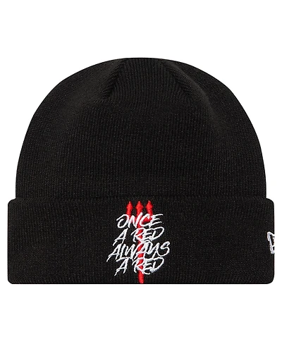 New Era Big Boys and Girls Black Manchester United Always Red Cuffed Knit Hat