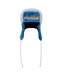 New Era Men's White Los Angeles Chargers Helmet Head Trapper Knit Hat