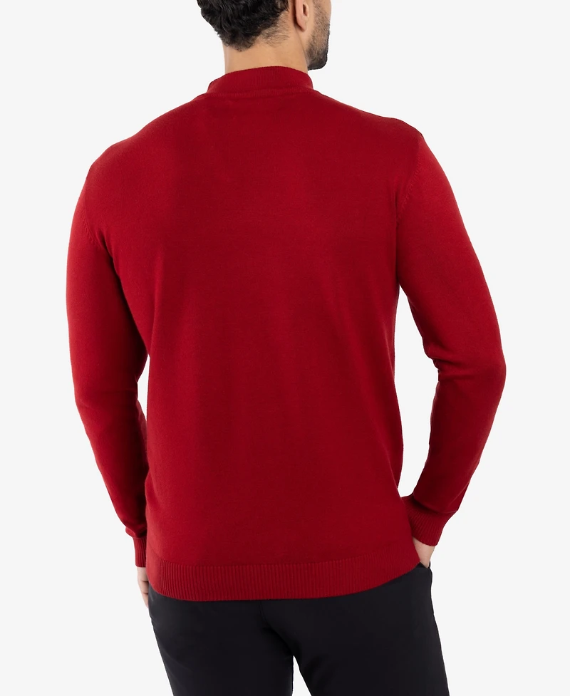 X-Ray Men's Basice Mock Neck Midweight Pullover Sweater
