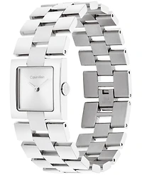 Calvin Klein Women's Ck Meridian Silver Tone Stainless Steel Bracelet Watch, 22mm