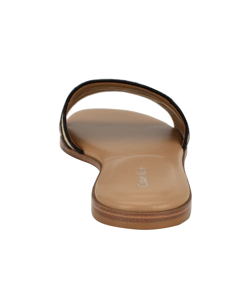 Calvin Klein Women's Kendell Flat Slip-On Sandals