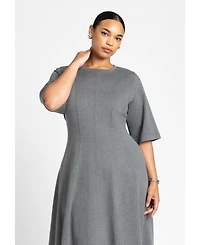 Eloquii Women's Seam Detail Ponte Work Dress