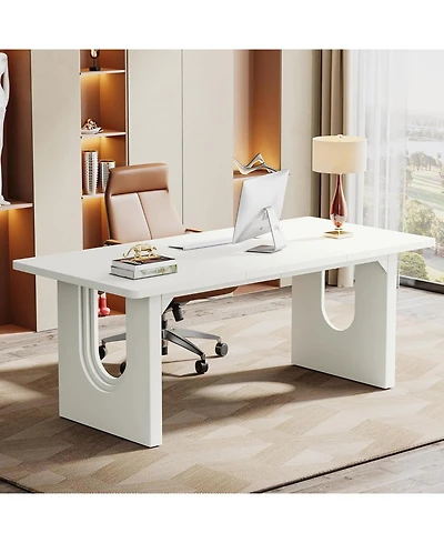 Tribesigns Modern Executive Desk, 70.9" Large Office Computer Meeting Room Table, Simple Workstation Business Furniture for Home