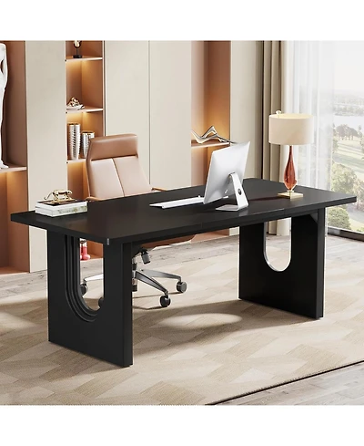 Tribesigns Modern Executive Desk, 70.9" Large Office Computer Meeting Room Table, Simple Workstation Business Furniture for Home