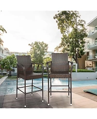 Slickblue 2-Piece High Bar Chair Set for Kitchen Island or Home Bar