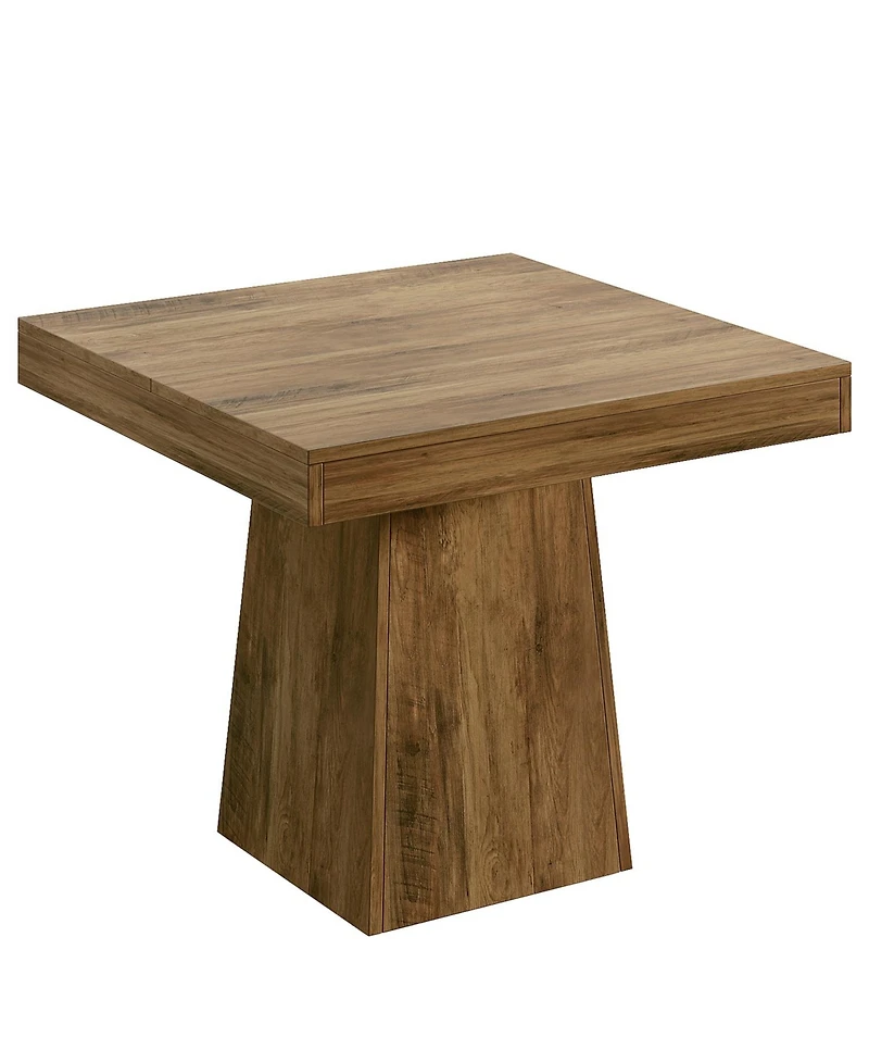 Tribesigns Square Dining Table for 4, 31.5-Inch Kitchen Table Small Dinner Table with Sturdy Pedestal Base, Farmhouse Dining Room Table