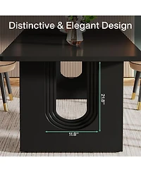 Tribesigns Modern Dining Table for 6 to 8 People, 71" Large Kitchen Table, Rectangular Long Dinner Kitchen, Room, Living