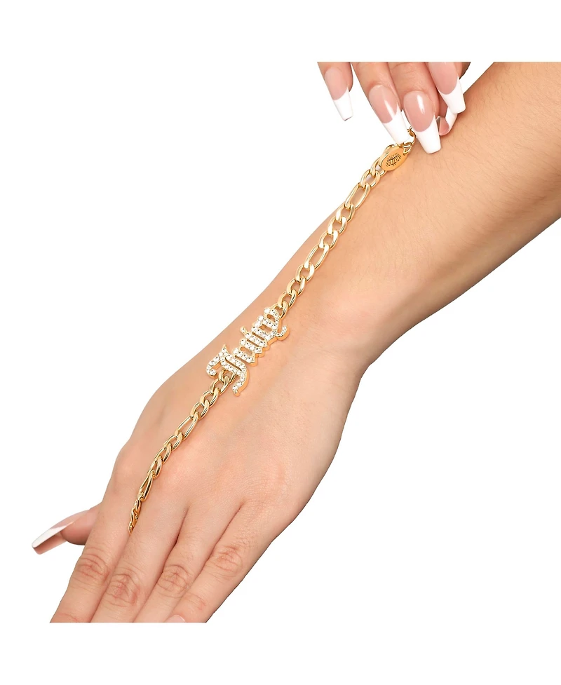 Juicy Couture Crystal Script Logo Chain Bracelet