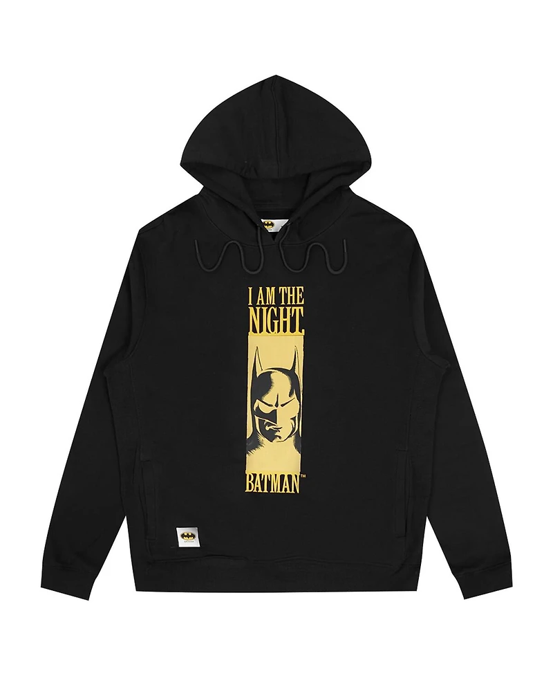 Freeze Max Men's Black Batman Comics I Am The Night Pullover Hoodie