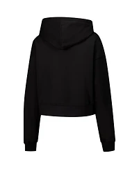 Freeze Max Women's Black Disney Minnie Mouse Cropped Pullover Hoodie
