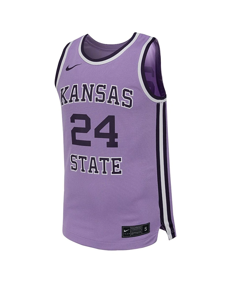Nike Men's 24 Lavender Kansas State Wildcats Retro Replica Basketball Jersey