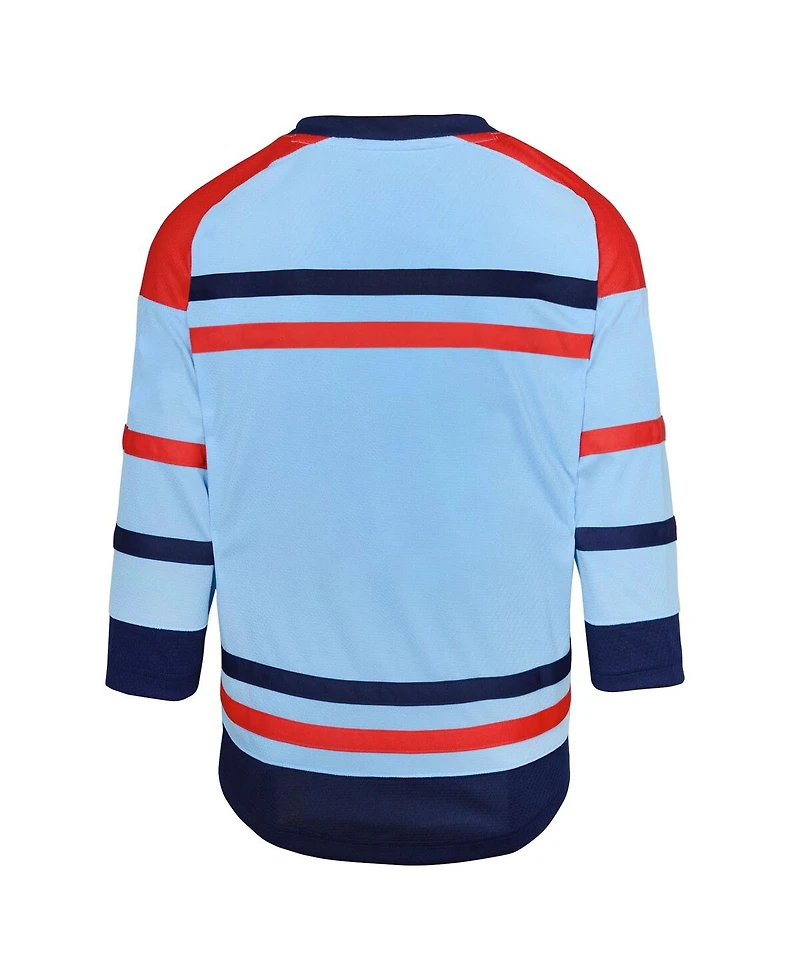 Outerstuff Big Boys and Girls Light Blue Winnipeg Jets Anniversary Replica Jersey