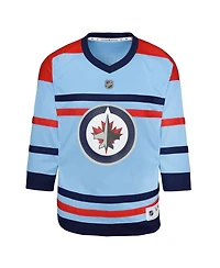 Outerstuff Big Boys and Girls Light Blue Winnipeg Jets Anniversary Replica Jersey