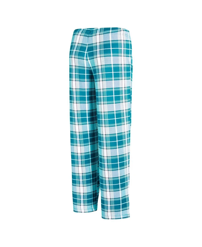 Concepts Sport Women's Midnight Green/White Philadelphia Eagles Ashford Plaid Knit Pants