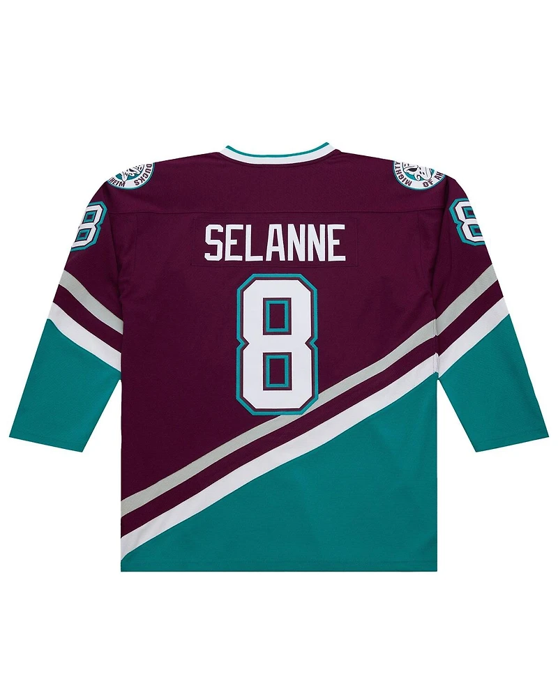 Mitchell & Ness Men's Teemu Selanne Purple Anaheim Ducks 1996-97 Power Play Jersey
