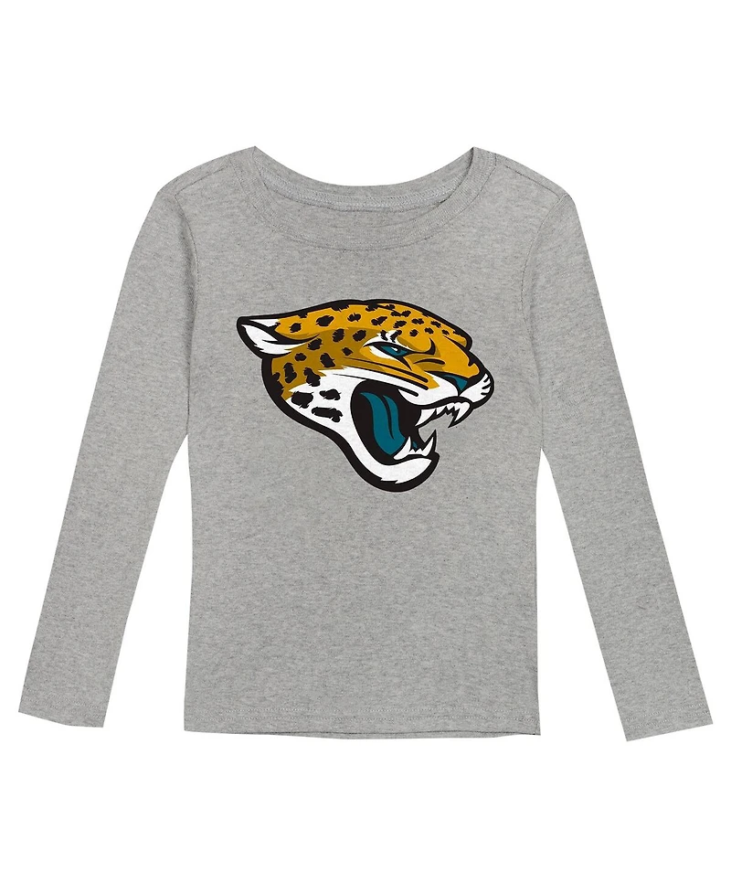 Outerstuff Big Boys and Girls Jacksonville Jaguars Long Sleeve T-Shirt Pants Sleep Set