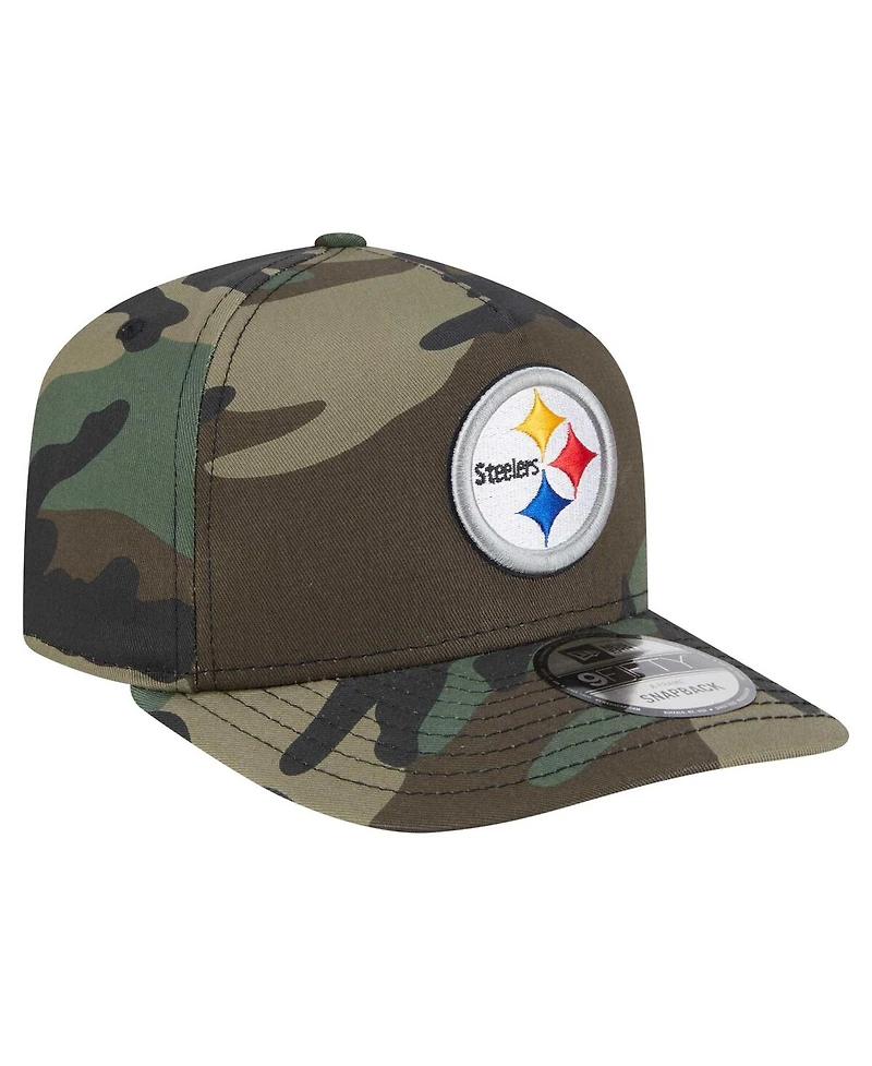New Era Men's Camo Pittsburgh Steelers Woodsy 9FIFTY Snapback Hat