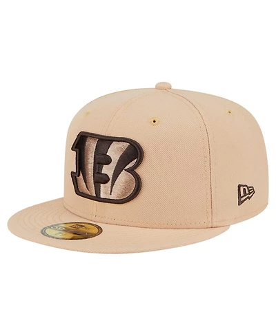 New Era Men's Tan Cincinnati Bengals Candied Pecan 59FIFTY Fitted Hat